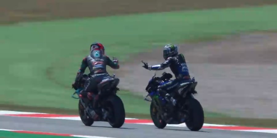 MotoGP Catalunya 2019 - Saat Aksi Maverick Vinales Berujung Penalti