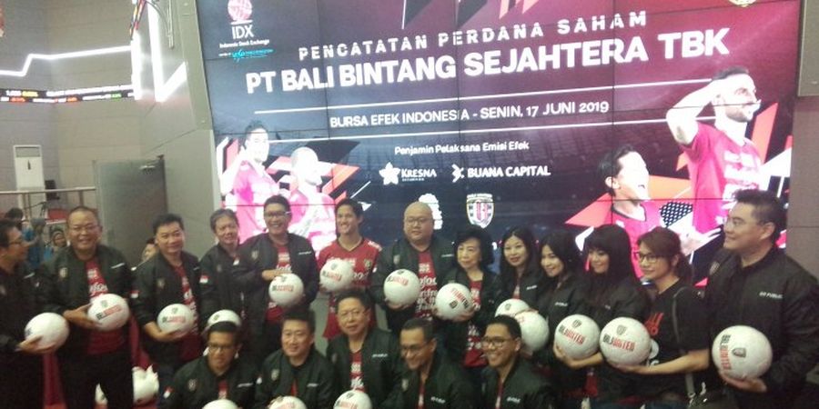 Bali United Resmi Tercatat di Bursa Saham, Harga Sahamnya Naik 69 Persen Sejak IPO