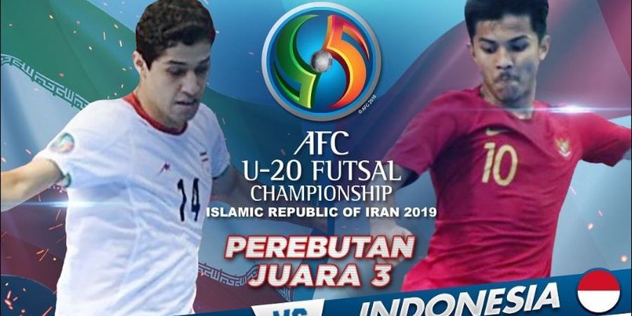 Link Live Streaming Timnas Futsal U-20 Indonesia Vs Iran, Perebutan Peringkat Ketiga