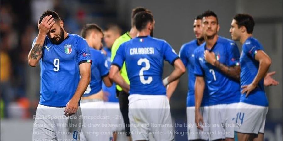 Hasil Euro U-21 2019, Italia Dipastikan Gagal ke Olimpiade 2020