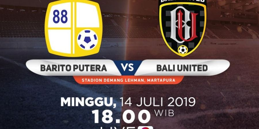 Link Live Streaming Barito Putera Vs Bali United