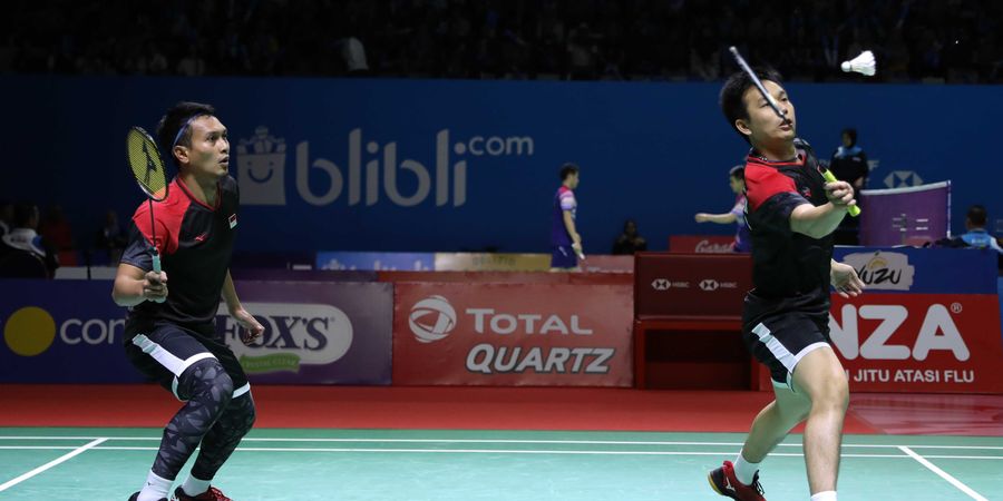 Indonesia Open 2019 - Ahsan/Hendra Puji Pertahanan Lawan yang Kuat