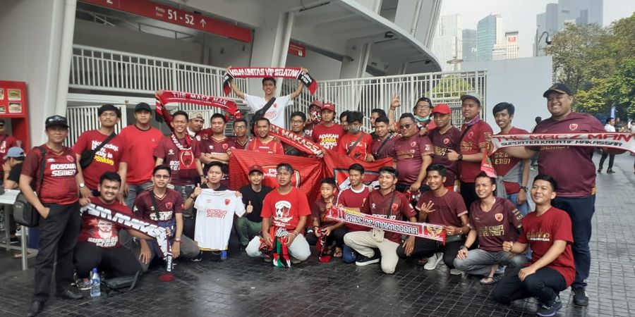 Potret Persahabatan Fan PSM Makassar dengan The Jak Mania di SUGBK