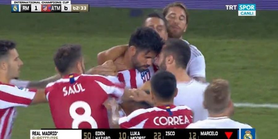 VIDEO - Atletico Bantai Real Madrid, Duel Costa-Carvajal Panaskan Suasana