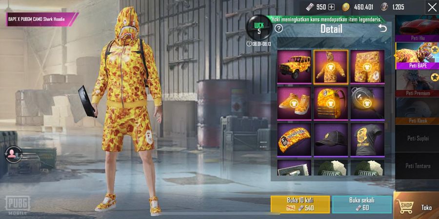 Harus Coba! Ini Cara Dapetin Skin BAPE PUBG Mobile dengan 60 UC