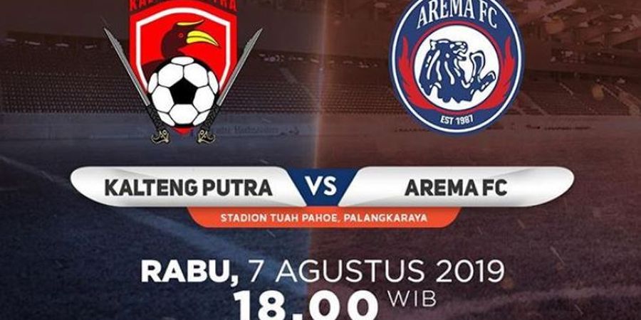 Link Live Streaming Kalteng Putra Vs Arema FC, Dua Pemain Penting Singo Edan Absen