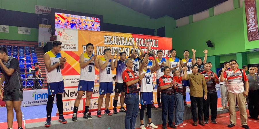 Tim Voli  Putra Jabar Kalahkan DKI Jakarta pada Final Pra-PON