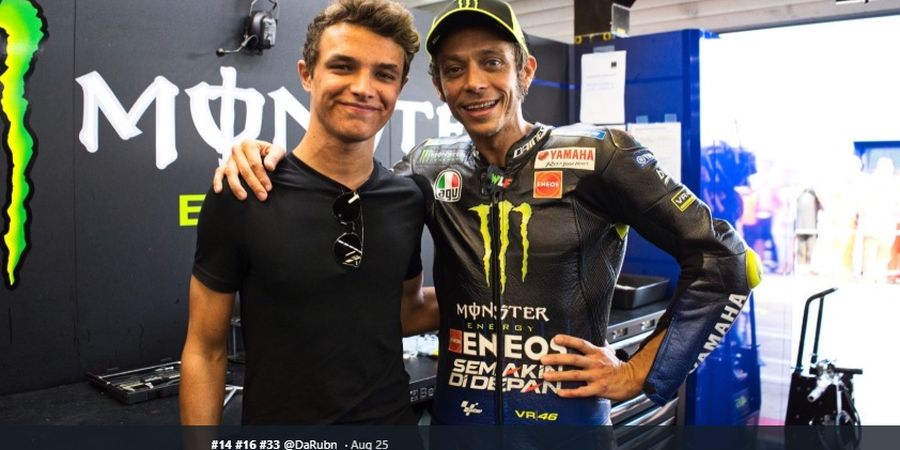 Valentino Rossi Akan Duet dengan Lando Norris pada Balapan Mobil