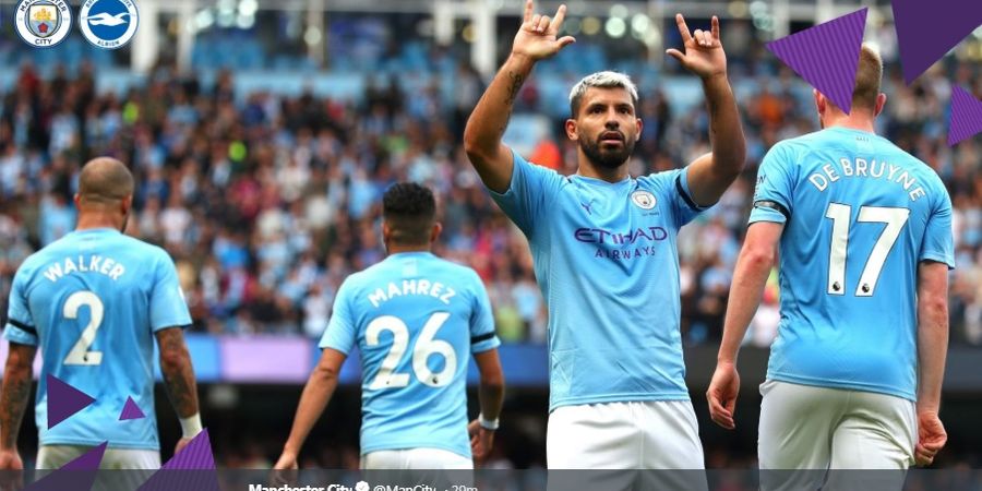 Dwigol Aguero dan Gol Instan Bernardo Bawa Man City Gulung Brighton