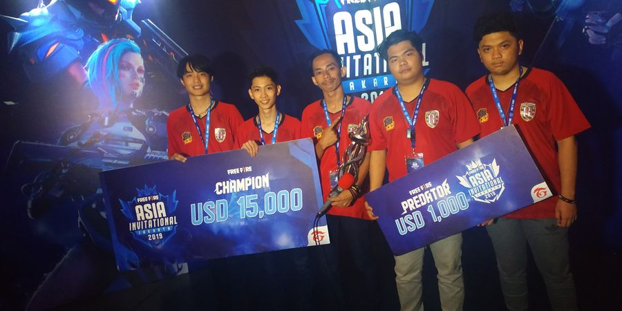 Juarai Free Fire Asia Invitational 2019, Tim Esports Garena Free Fire Indonesia Sumbang Dua Piala