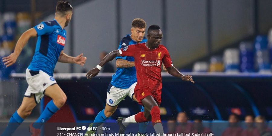 Napoli Vs Liverpool - The Reds Bermain Imbang  Tanpa Gol di Babak I