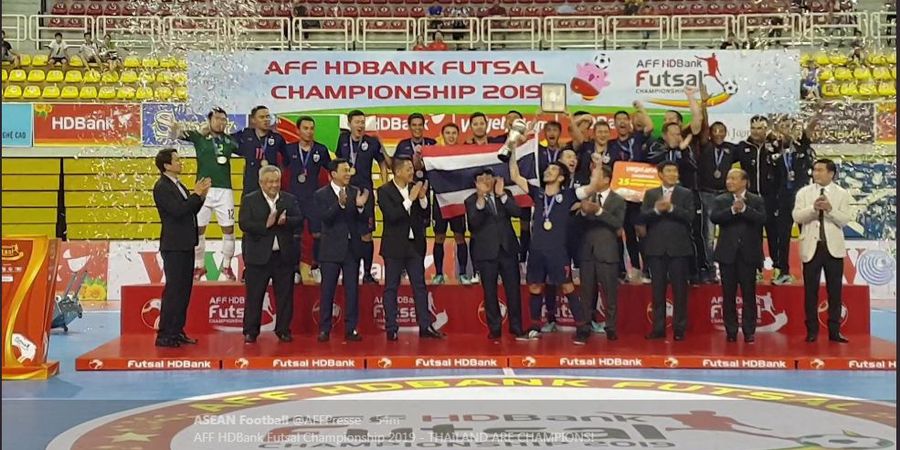 Daftar Juara Piala AFF Futsal - Thailand 15 Kali, Indonesia 1