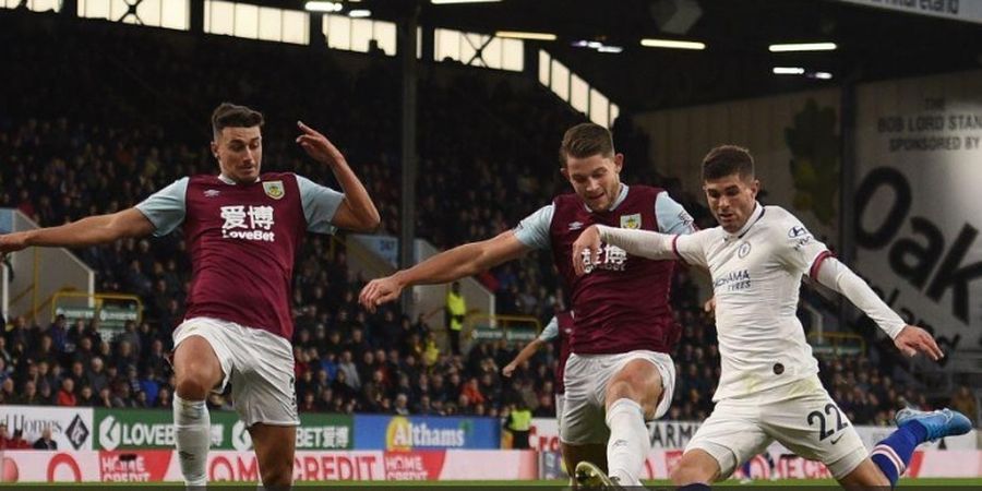 Brace Pulisic Bawa Chelsea Unggul 2-0 atas Burnley di Babak I