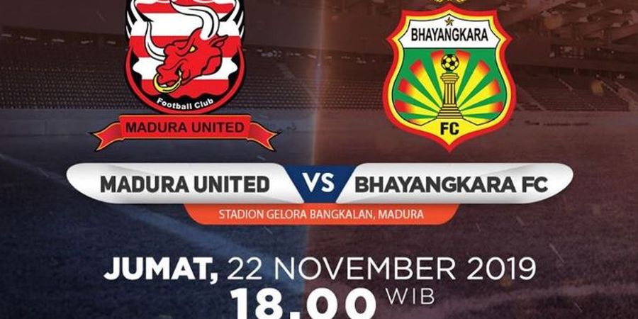 Link Live Streaming Madura United Vs Bhayangkara FC, Pertandingan Liga 1 2019 Pekan Ke-28