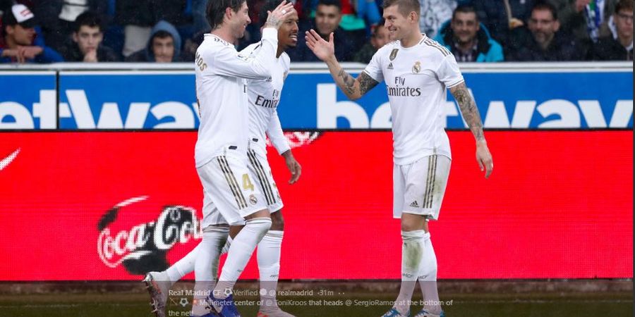 Hasil Liga Spanyol - Real Madrid Kudeta Barcelona Usai Menang Atas Alaves