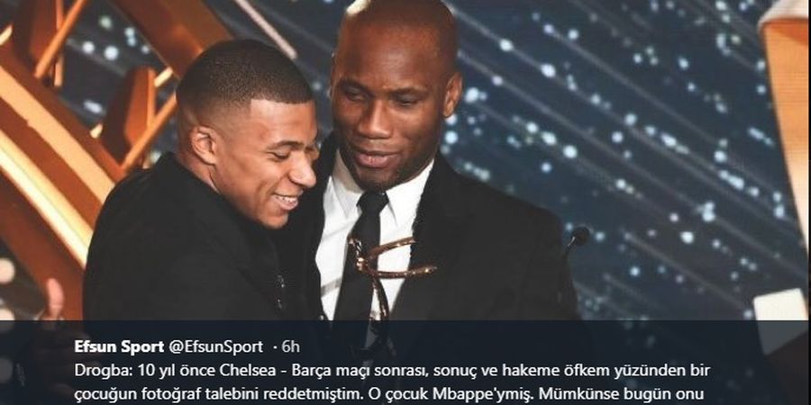 Utang Drogba kepada Mbappe saat Chelsea Dipermalukan Barcelona Terbayar