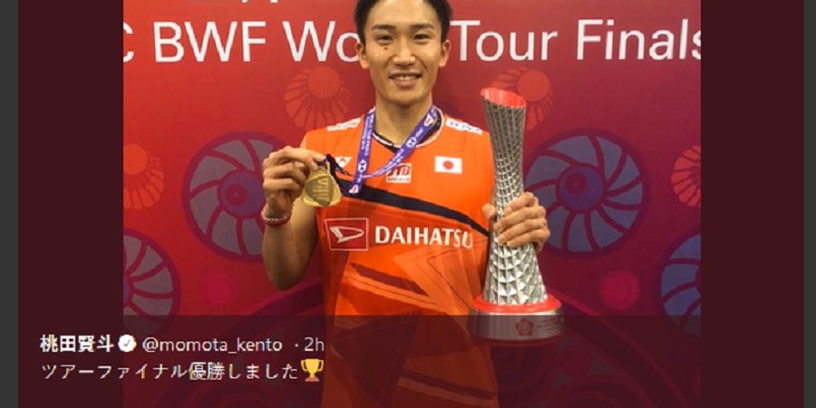 Kata-kata Kento Momota Seusai Menyudahi 2019 Penuh Gelar      