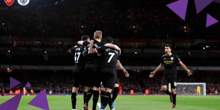 Hasil Liga Inggris - Diwarnai Gol Cepat Menit ke-2, Man City Babat Arsenal di Kandang