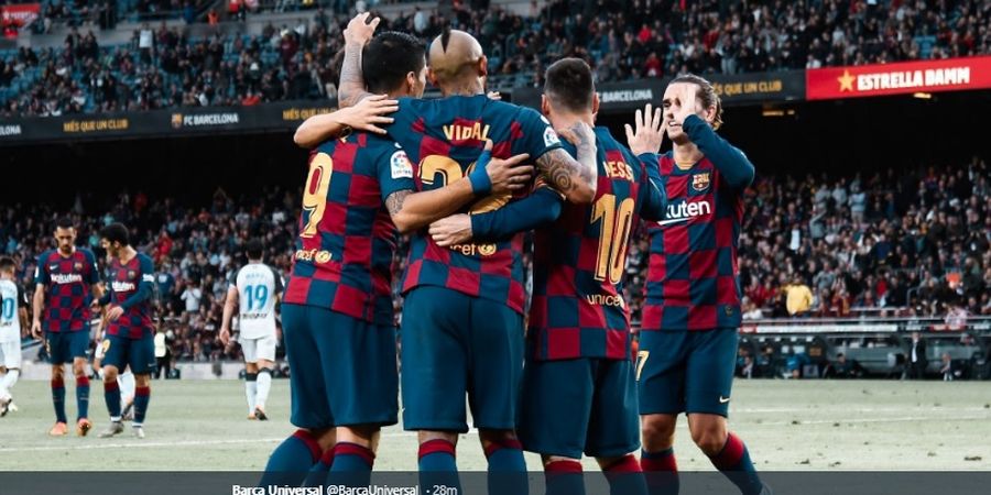 Hasil Liga Spanyol - Suarez Hat-trick Assist, Barcelona Menang Telak di Kandang