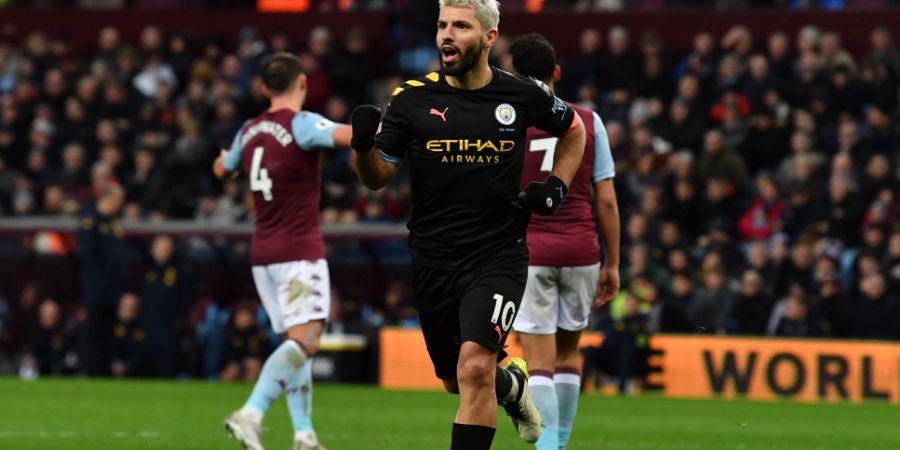 Hasil Liga Inggris - Aguero Hat-trick, Man City Benamkan Aston Villa Setengah Lusin Gol