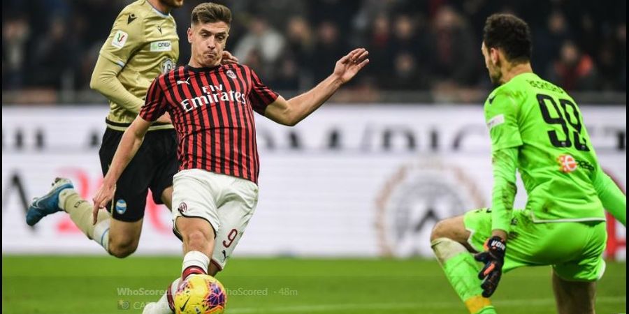 Hasil Coppa Italia, Assist Perdana dan Gol Piatek Loloskan AC Milan