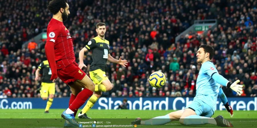 Hasil Liga Inggris - Mohamed Salah Brace, Liverpool Hajar Southampton