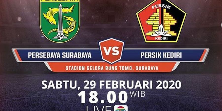 Link Live Streaming Persebaya Vs Persik, Laga Pembuka Liga 1 2020