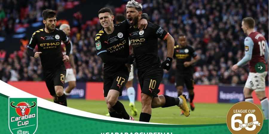 Babak I Final Piala Liga Inggris - Sergio Aguero dan Rodri Bawa Man City Unggul 2-1