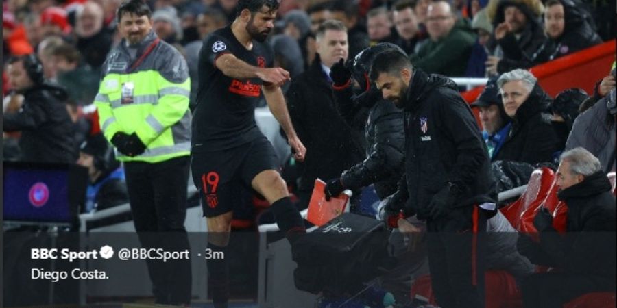 Momen Kontroversial Diego Costa di Laga Liverpool Vs Atletico Madrid