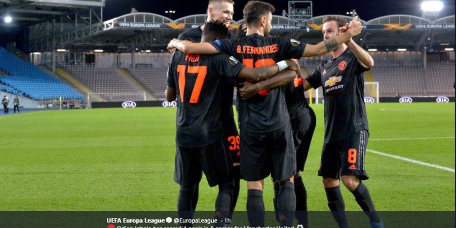 Hasil Liga Europa - Menang Lima Gol, Manchester United Terlalu Perkasa