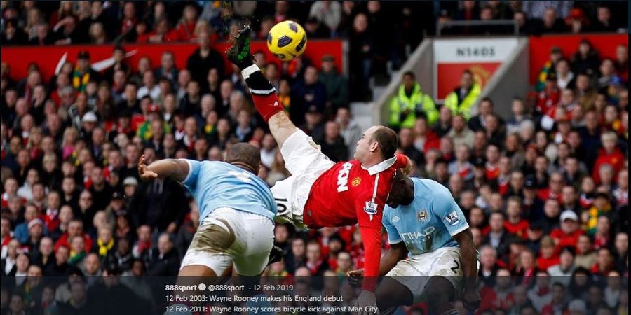 Gol Salto Wayne Rooney ke Gawang Man City Buat Old Trafford Bergemuruh