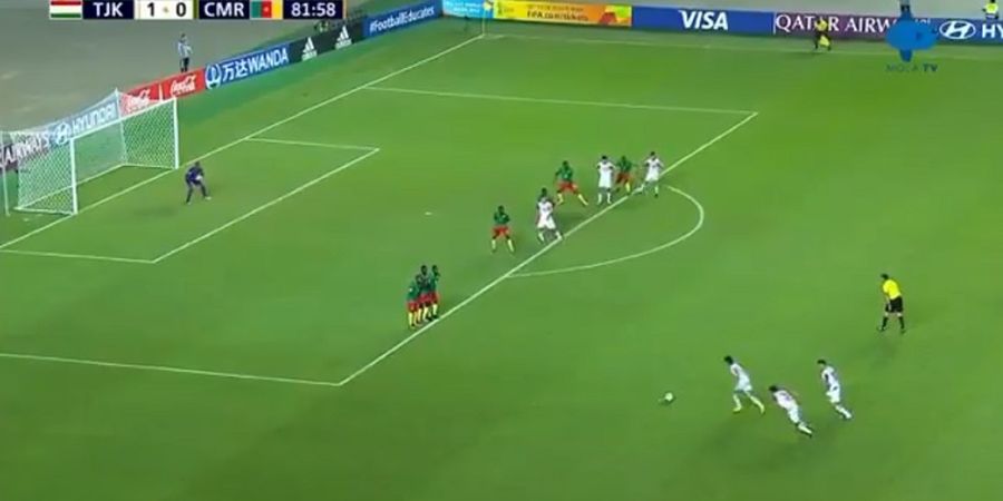 Freekick Nyentrik Timnas U-17 Tajikistan, Ada 3 Eksekutor dan Tipu 7 Pemain Lawan