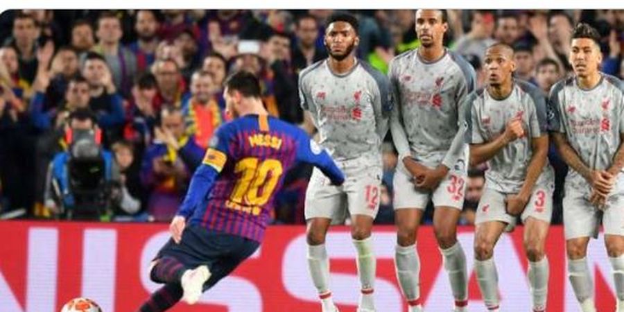 VIDEO - 5 Gol Free-kick Lionel Messi di Liga Champions, Salah Satunya Buat Liverpool Merana