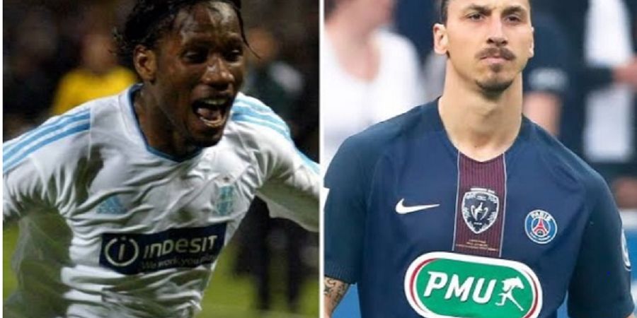 Drogba Tendang Ibrahimovic dalam Pemilihan Striker Terhebat Liga Prancis 20 Tahun Terakhir