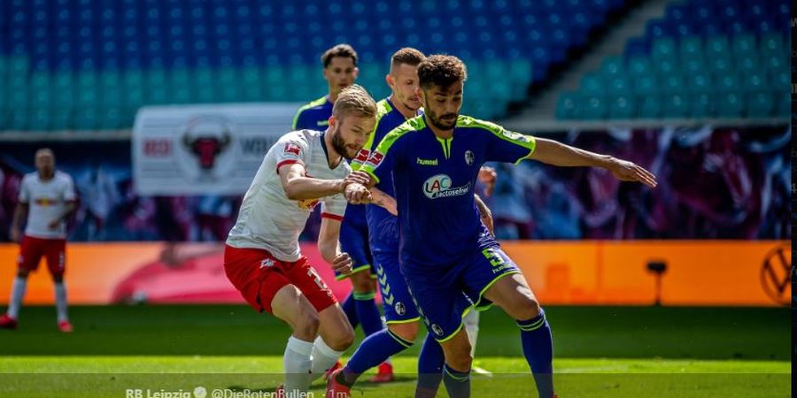 Hasil Babak I RB Leipzig Vs Freiburg, Selebrasi Gol Pakai Siku Warnai Comeback Bundesliga