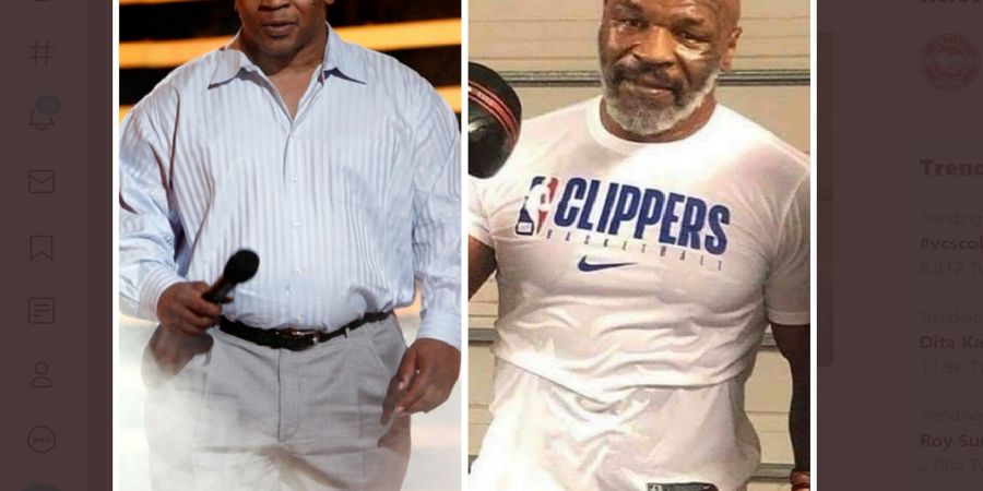 Mike Tyson Kian Bugar, Beratnya Sudah Hampir Sama Saat Gigit Telinga Evander Holyfield