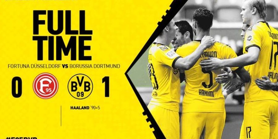 Hasil Bundesliga - Dramatis, Gol Haaland Selamatkan Borussia Dortmund