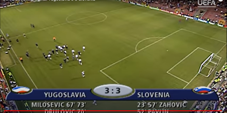 DUEL KLASIK - 13 Juni 2000,  Yugoslavia vs Slovenia di Piala Eropa, Drama 6 Gol Berbau Politis