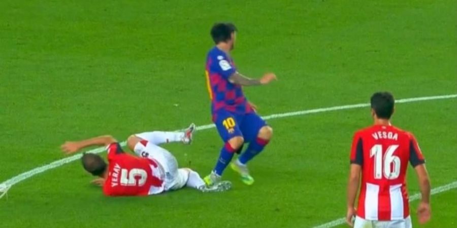 VIDEO - Pelanggaran Brutal Lionel Messi, Layak Kartu Merah?