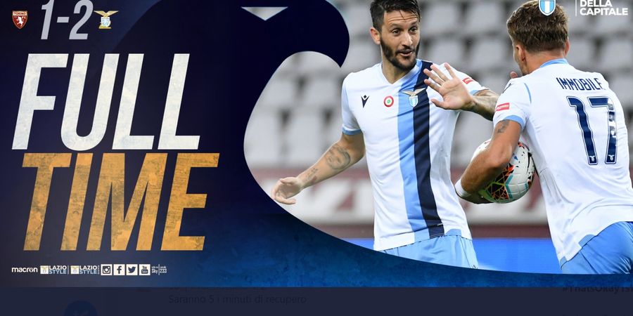 Hasil Liga Italia - Ciro Immobile-Luis Alberto Tambah Gol dan Assist, Lazio Menang