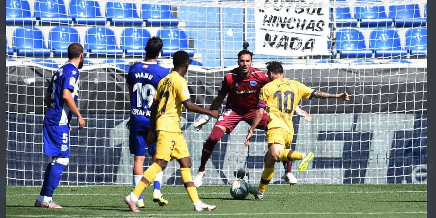 Hasil Babak I Alaves vs Barcelona - Assist dan Gol Lionel Messi Bikin Barca Unggul 3-0