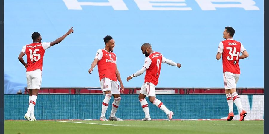 Hasil Arsenal vs Manchester City - Aubameyang 2 Gol, The Gunners ke Final Piala FA