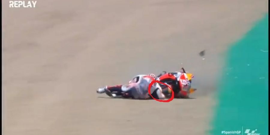 Video Gerak Lambat Tunjukan Seberapa Parah Marc Marquez Mengalami Cedera