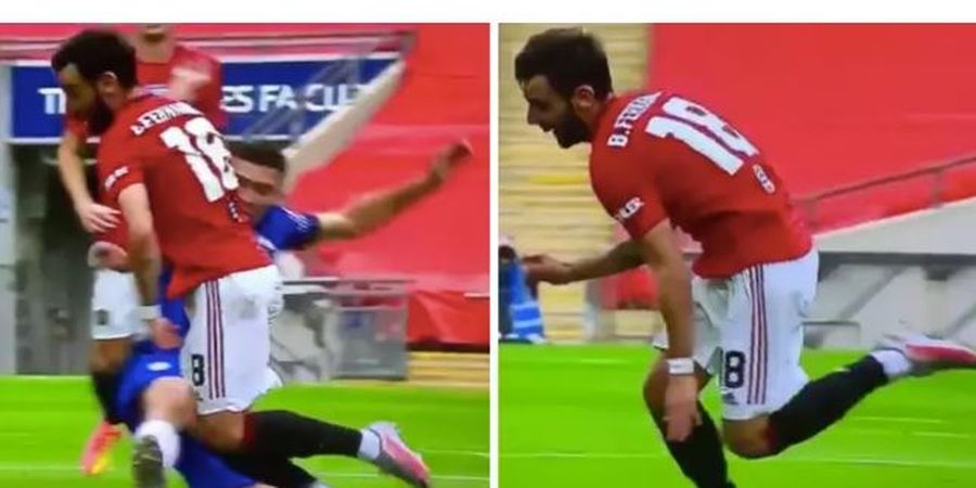 VIDEO - Bruno Fernandes Ketahuan Diving dan Sok Sakit Saat Man United Vs Chelsea