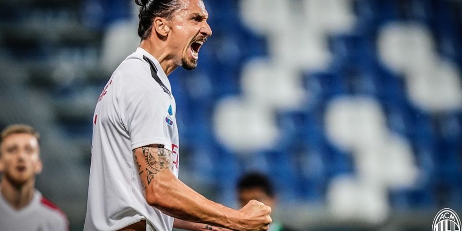 Hasil Liga Italia - Main Penuh Setelah Marah-marah, Zlatan Ibrahimovic Borong Gol, AC Milan Menang Lagi