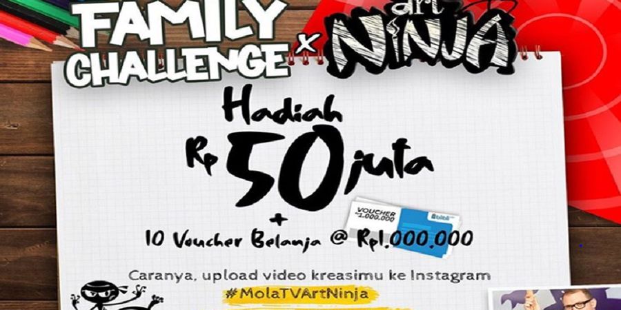 Mola TV Gelar Kompetisi Art Ninja, Pemenang Bisa Kantongi Rp 50 Juta!