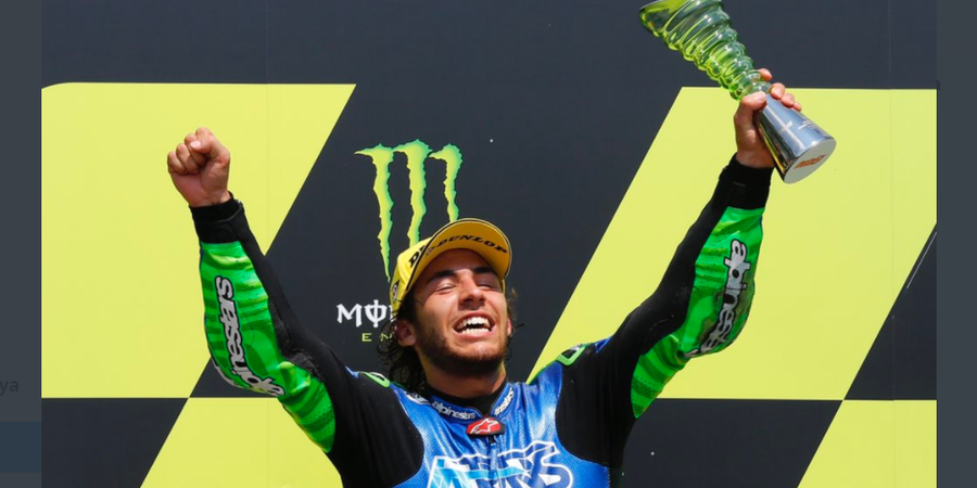 Hasil Moto2 Portugal 2020 - Bastianini Kalahkan Adik Rossi Jadi Juara Dunia