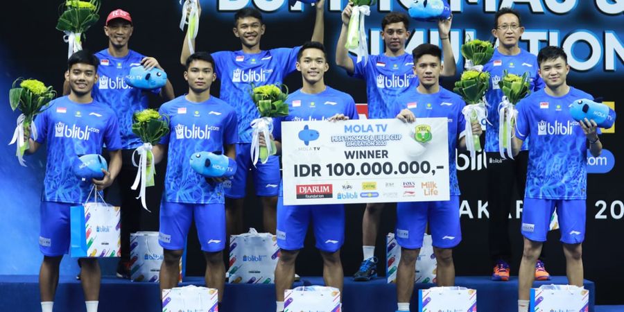 Rekap Simulasi Piala Thomas 2020 - Tim Jonatan, Fajar/Rian, dkk Menang Sempurna