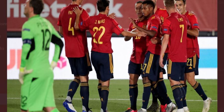 Hasil UEFA Nations League - Sergio Ramos dan Ansu Fati Bawa Spanyol Hancurkan Ukraina