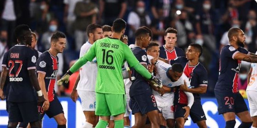 PSG Vs Marseille Rusuh, Neymar Pukul Lawan, 5 Pemain Kartu Merah